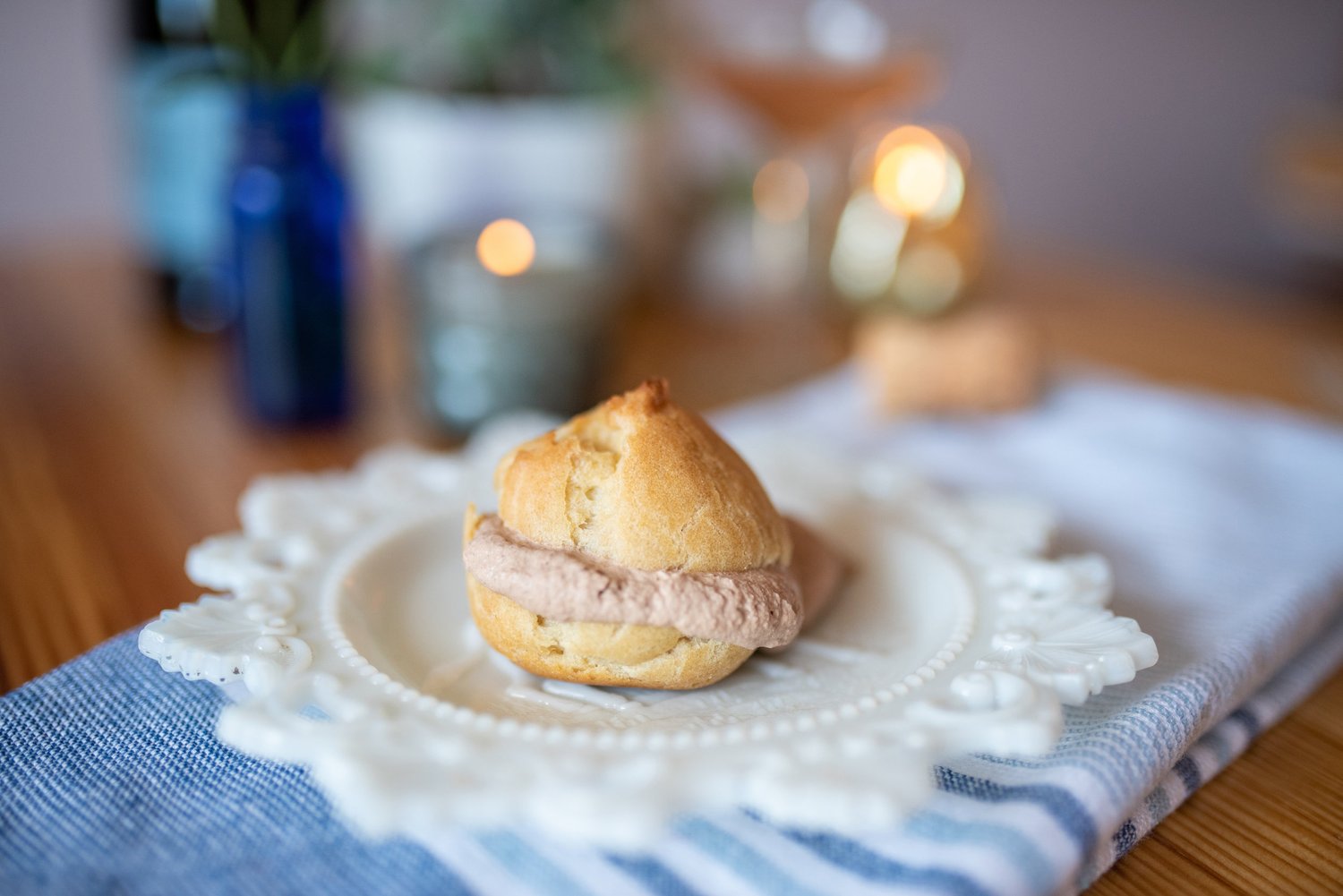 Chocolate cream puff