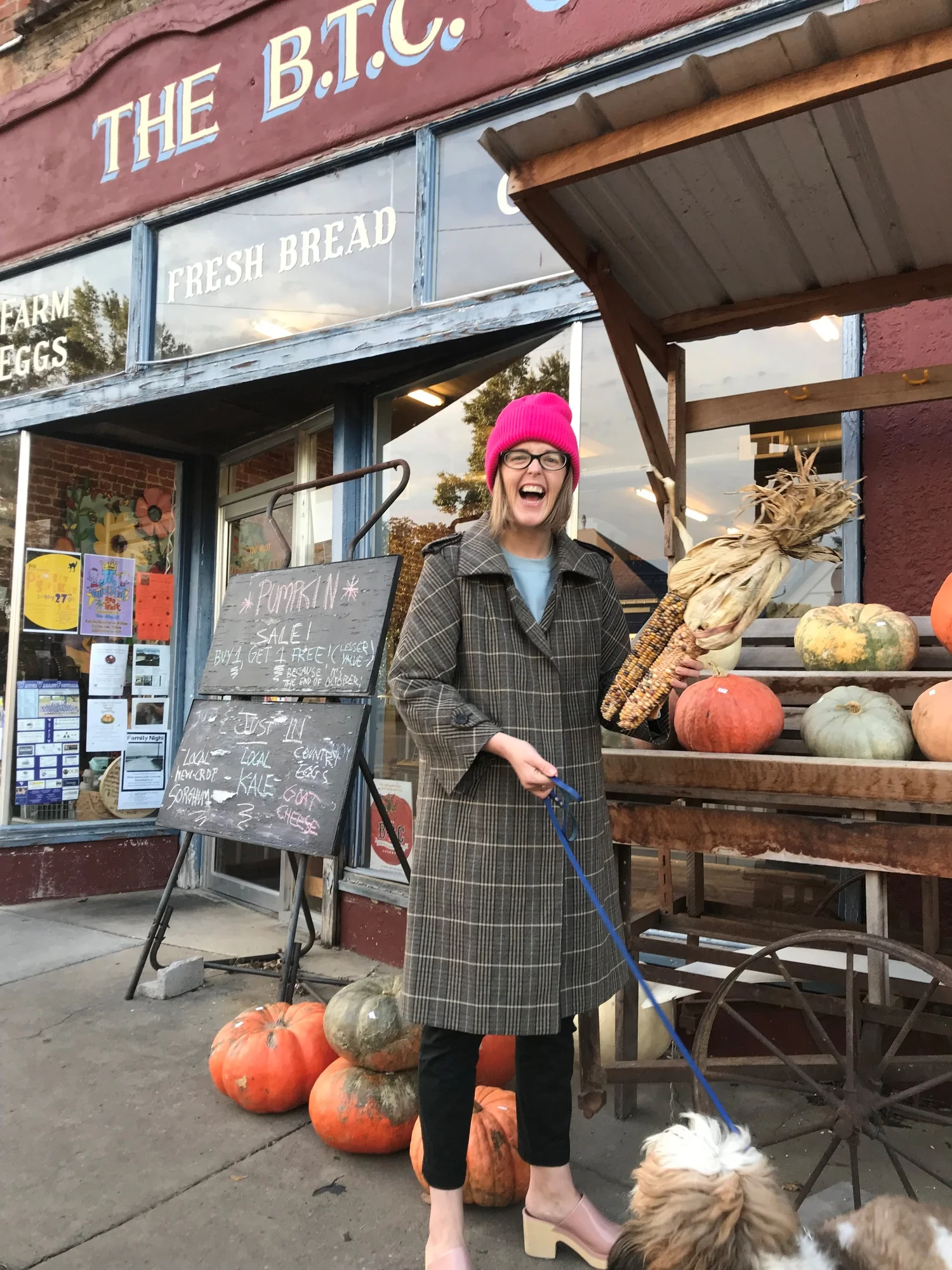 Lauren Uncapher Stokes outside the BTC with Scufflegrit