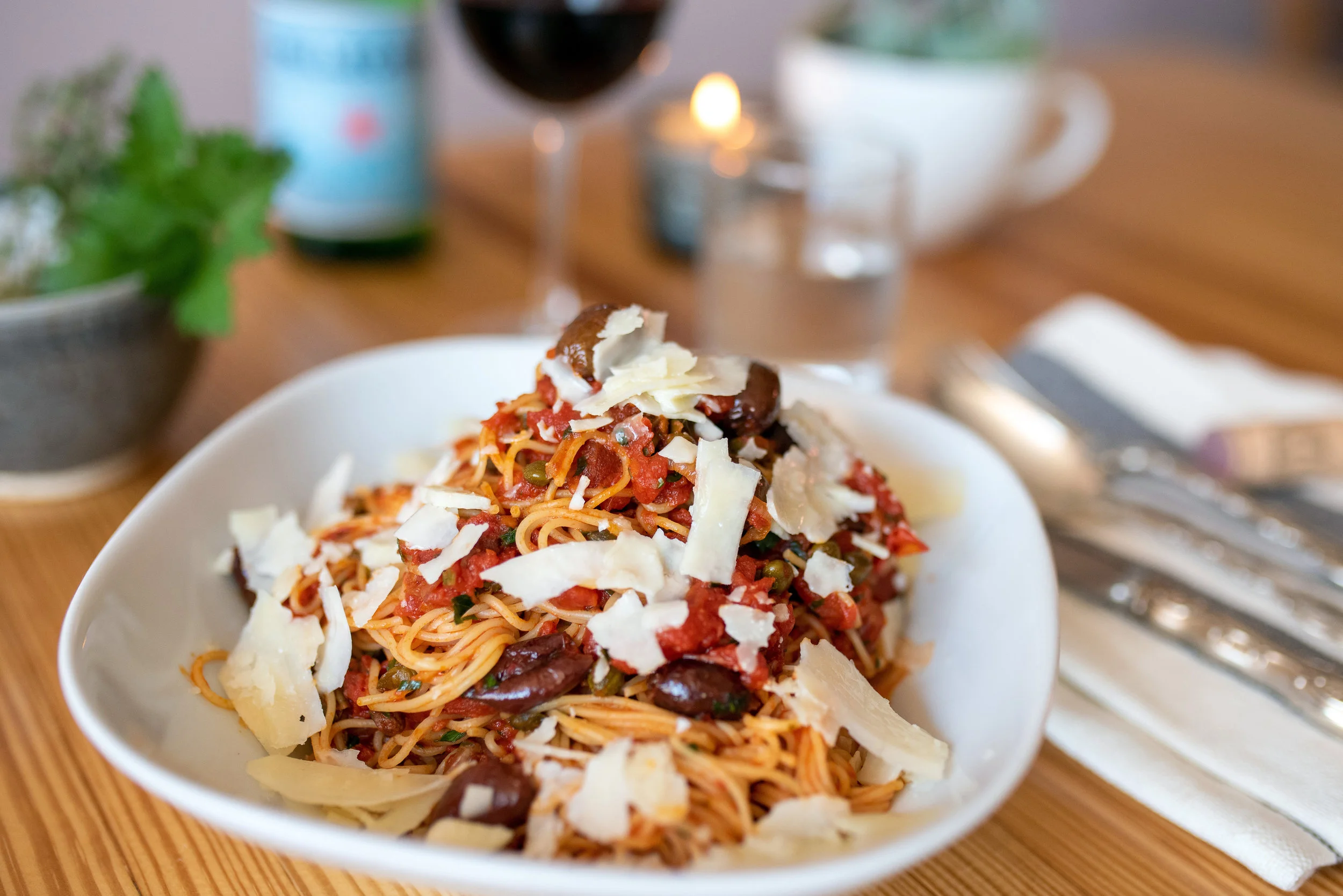 Fresh pasta and seasonal ingredients