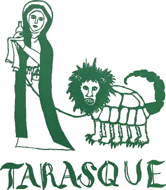 Illustration of Saint Martha and the Tarasque